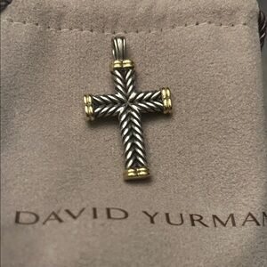 David Yurman Men's Two-Tone Cross Pendant 33 mm